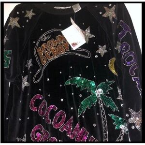 Vintage Glitz Sequin Nightclub Top Ciros Brown Derby Coconut Grove Stunning Look